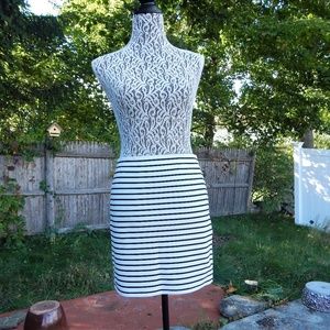 XXI Striped Pull On Black White Pencil Skirt L